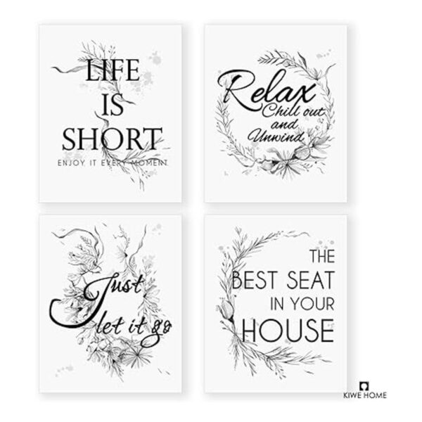 Decoración de pared impresiones con texto en inglés