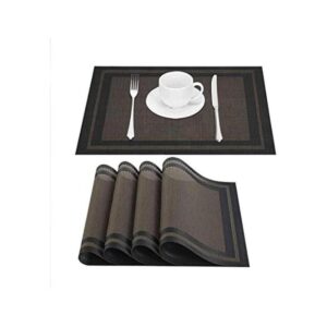 GIVERARE Juego de 4 manteles individuales de vinilo tejido_1