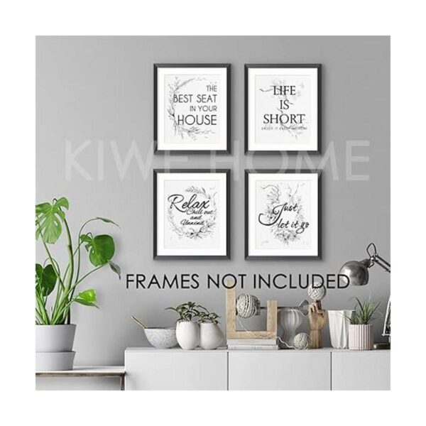 Decoración de pared impresiones con texto en inglés