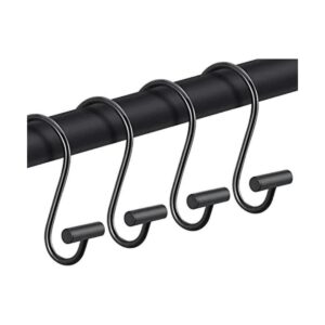 CHICTIE Ganchos de cortina de ducha negros anillos_1
