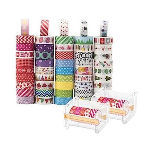 Comfecto Juego de 50 rollos de cinta washi con