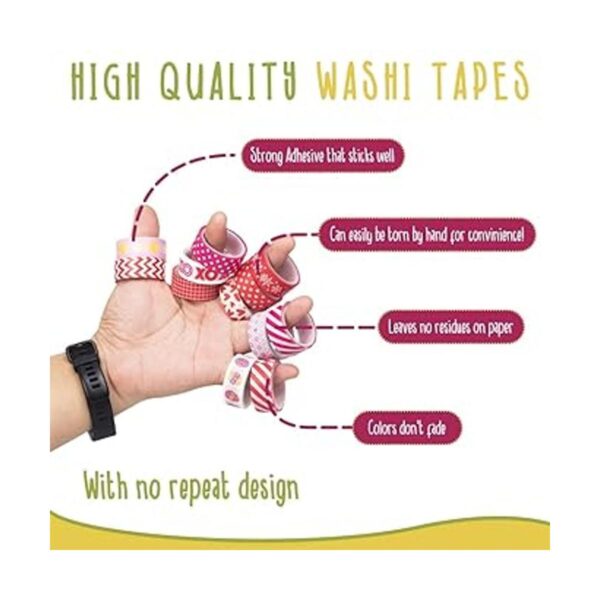 Comfecto Juego de 50 rollos de cinta washi con