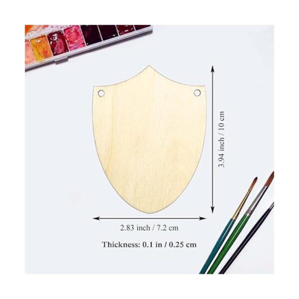 20 piezas de escudo de madera con forma de recorte_2
