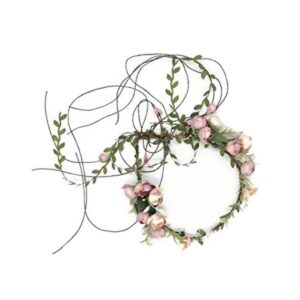 Floral Fall Corona ajustable para novia flor guirnalda_1
