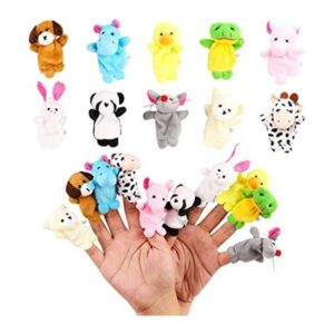 Miaopen Juego de 20 marionetas de dedo animales de felpa_1