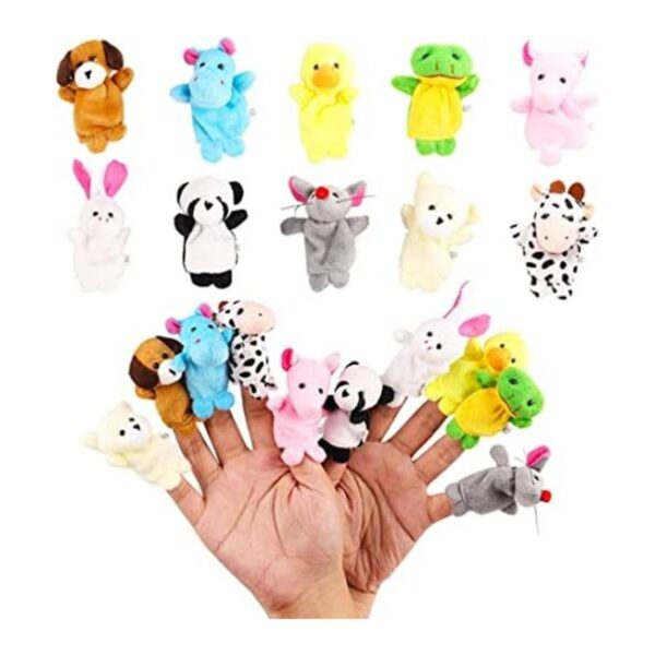 Miaopen Juego de 20 marionetas de dedo animales de felpa_1