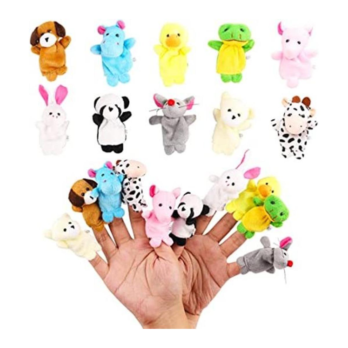 Miaopen Juego de 20 marionetas de dedo animales de felpa
