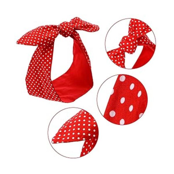 2 piezas de bufanda para la cabeza para mujer retro de_3