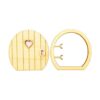 JANOU Juego de 6 adornos de madera para puerta de hadas_3