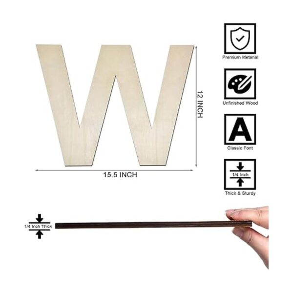 Letra de madera de 12 pulgadas con ancho letra de madera_2