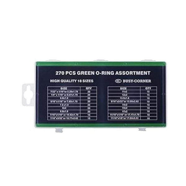 BUSYCORNER Oring Kit 270 piezas de 18 tamaños SAE pulgadas_2