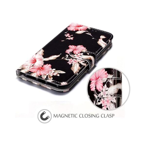 JanCalm Funda tipo cartera para iPhone 11 diseño floral_4