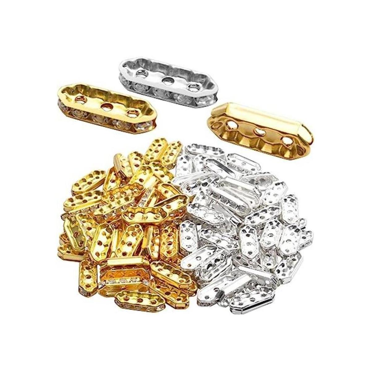 Cuentas espaciadoras de diamantes de imitación 100