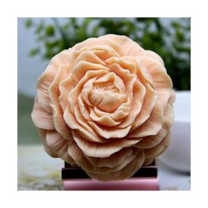 Molde de jabón hecho a mano con flores de peonía de 3_1