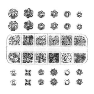 LEEFONE Tapas de cuentas espaciadoras de plata 360_1