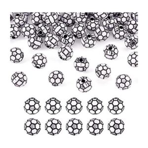 FASHEWELRY 100pcs Opaco Acrílico Deportes Bola Perlas_1