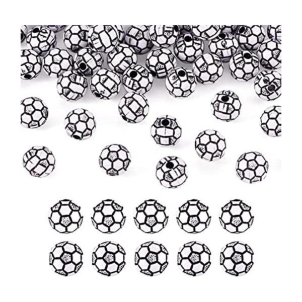 FASHEWELRY 100pcs Opaco Acrílico Deportes Bola Perlas_1