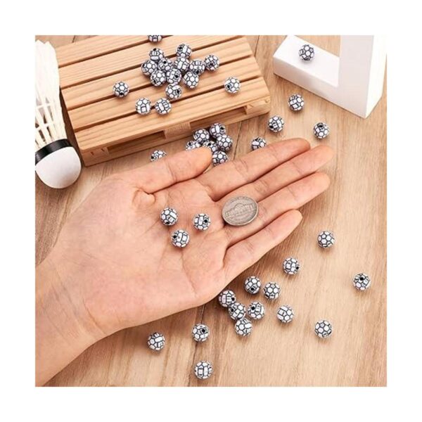 FASHEWELRY 100pcs Opaco Acrílico Deportes Bola Perlas_4