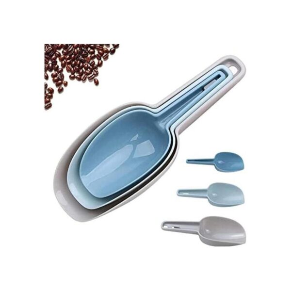 Juego de cucharas de hielo 3 en 1 recipientes de plástico