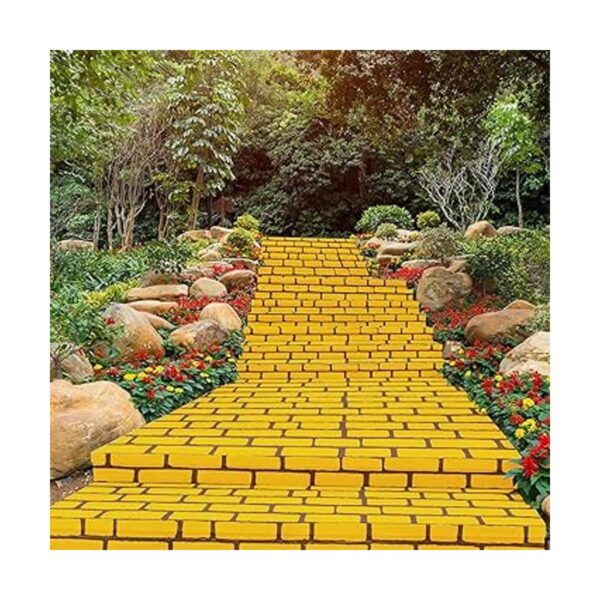 2 hojas 4.5 x 9 pies amarillo ladrillo camino camino