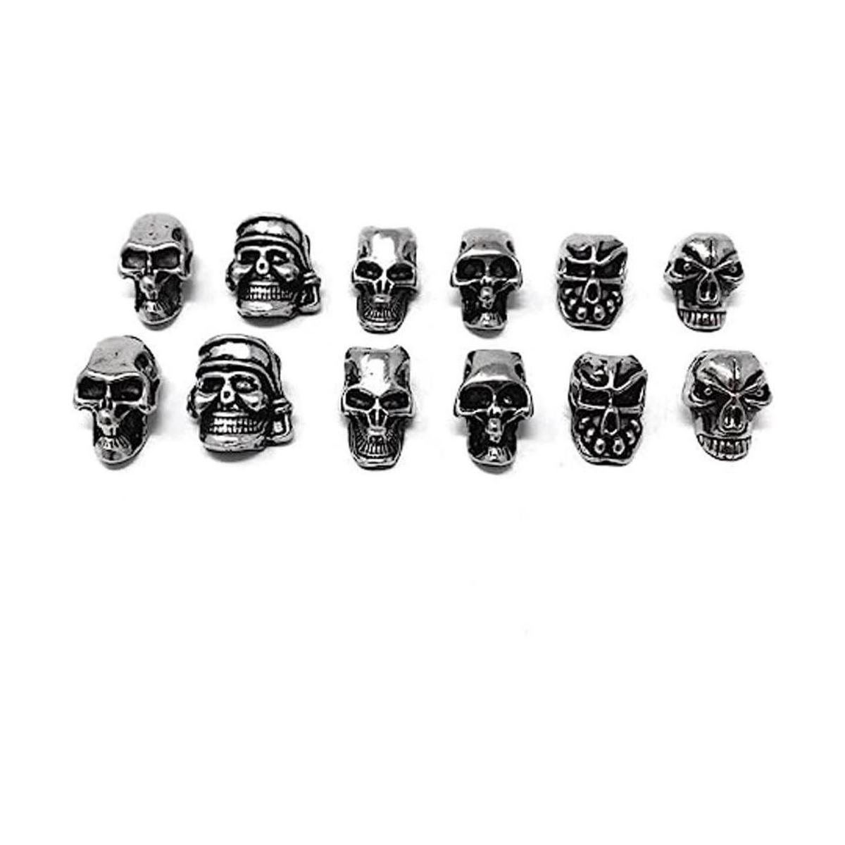 honbay 12pcs Mini Cráneo Spacer Beads para DIY Joyas arete