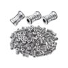 BronaGrand 100 cuentas espaciadoras chapadas en plata