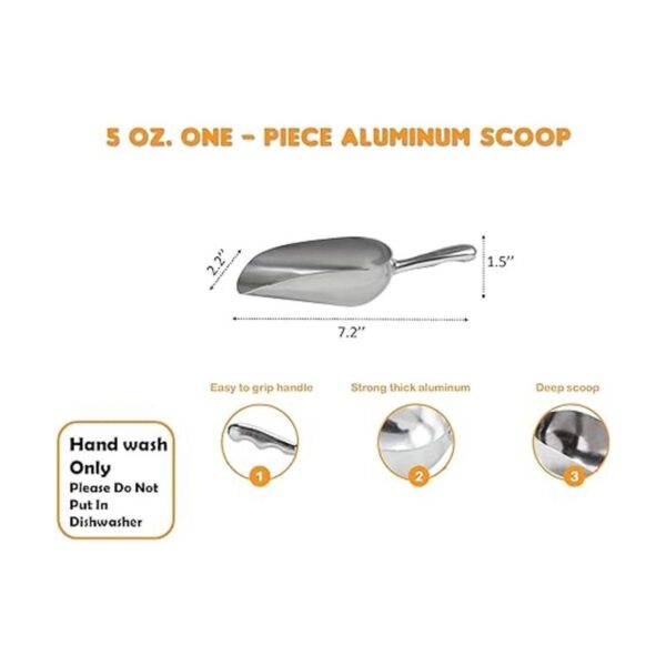 Cuchara de aluminio fundido 5 onzas parte inferior