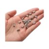 BronaGrand 100 cuentas espaciadoras chapadas en plata