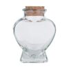 Botella de cristal en forma de corazón con corcho 314_1