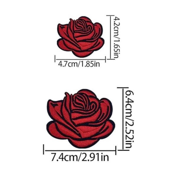 20 parches bordados rosas cosidos grandes y pequeñas