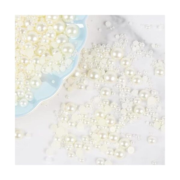 CCINEE 5600 piezas de medias perlas de color marfil para
