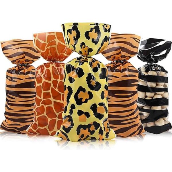 120 bolsas para golosinas de animales de la selva jirafa