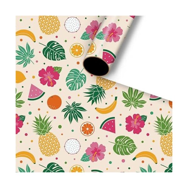 Aloha Papel de regalo floral hawaiano Luau 6 hojas hoja