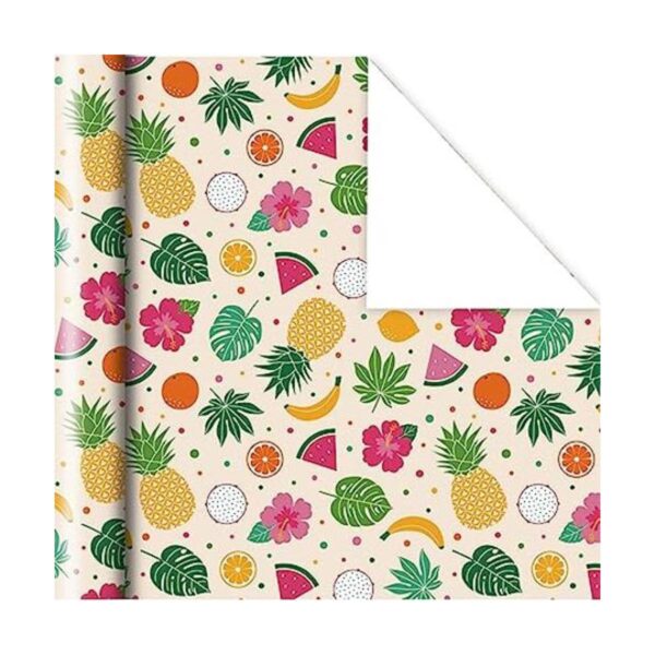 Aloha Papel de regalo floral hawaiano Luau 6 hojas hoja