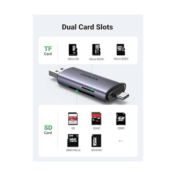 UGREEN Lector de tarjetas SD USB tipo C USB 3.0 OTG_3