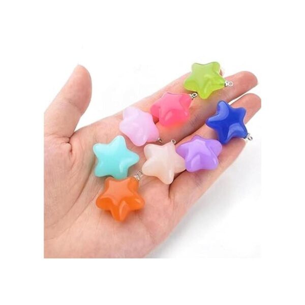 20 colgantes de estrella de resina con forma de estrella
