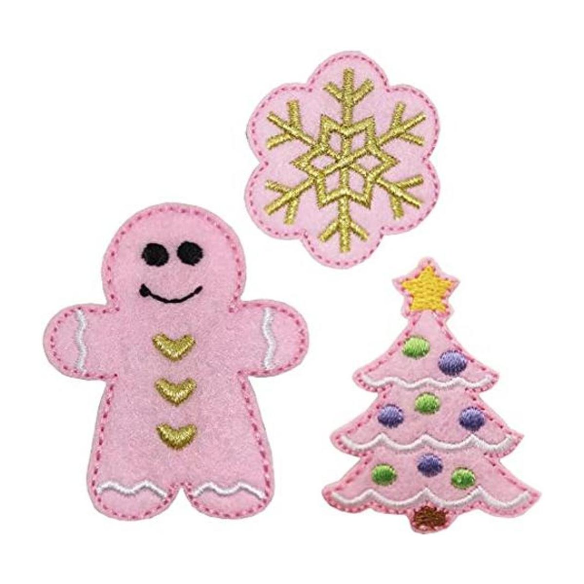 Parches bordados para planchar con diseño de copos de