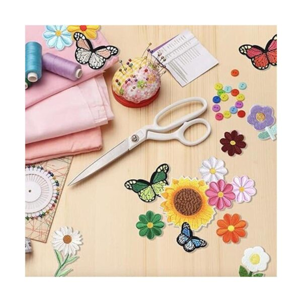 44Pcs Embroidered Flowers Butterfly Bee Iron on Patches