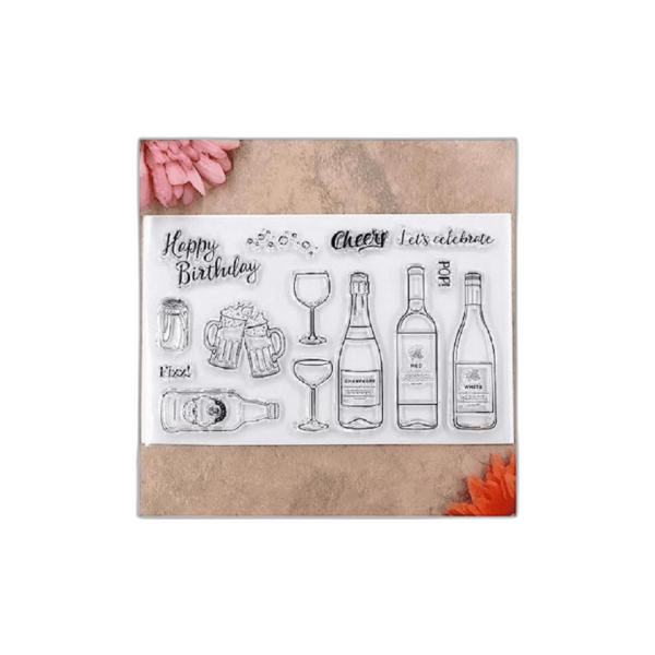 Kwan Crafts Happy Birthday Cheers Sellos transparentes_1