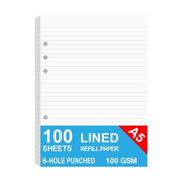 Papel forrado A5 recambios para planificador Filofax_1