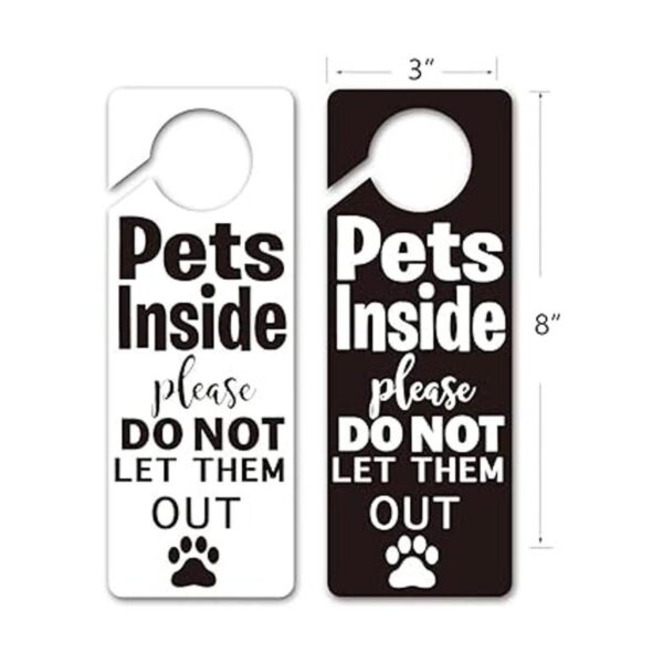 Pet Inside Please Do Not Let Them Out FunnyDoor Hanger_2