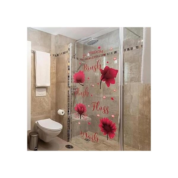Juego de calcomanías de pared para baño cepillo de