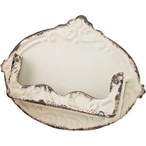 CTW Tarjetero de metal prensado vintage blanco_1