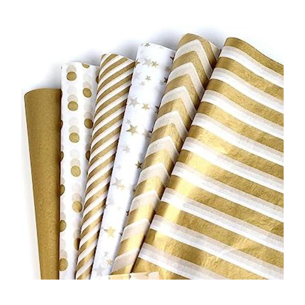 SAVITA 60 Sheets 30x45cm11x17 inch Gold White Metallic