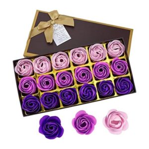 JIALEEY Jabón de baño con aroma floral pétalos de rosa_1