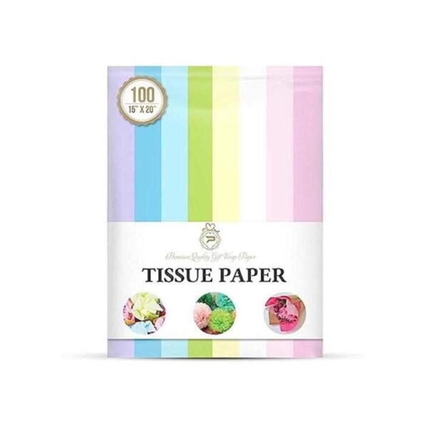 Papel de seda arcoíris pastel para envolver regalos