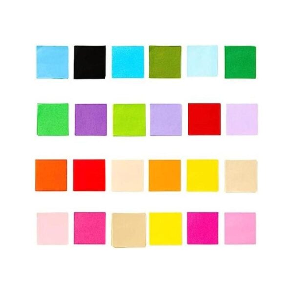 Exquiss 2400 piezas 24 colores papel de seda cuadrados 3.9_1