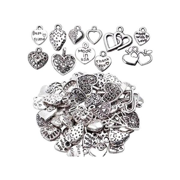 Colgantes en forma de corazón 1.76 oz alrededor de 40 a_1