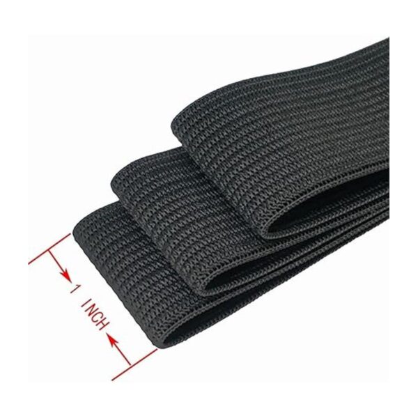 Cinta elástica de punto de 1.0 in de ancho color negro_3
