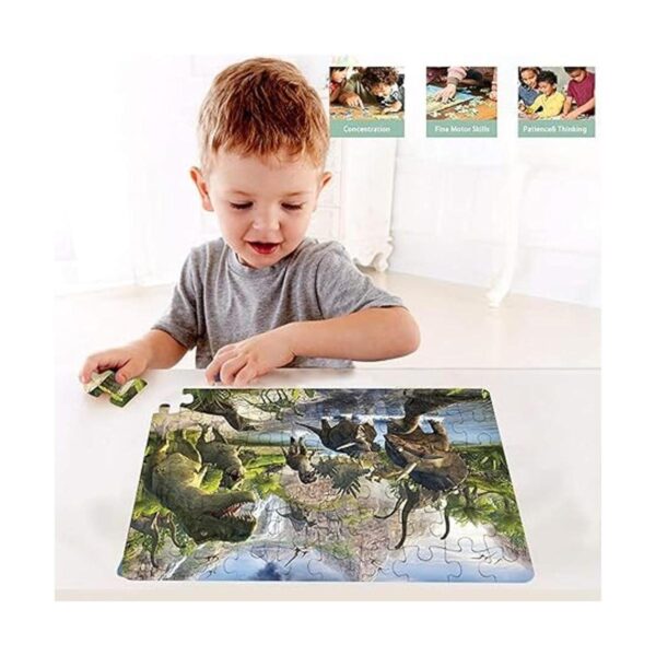 Toreta Rompecabezas de dinosaurio para niños de 4 a 8_3